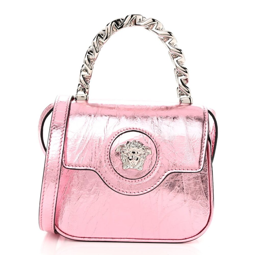 AUTHENTIC VERSACE Pink Leather Crossbody Bag